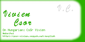 vivien csor business card